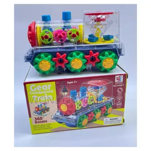 360 Rotate Gear Transparent Train
Battery Operated
With Sounds and Lig