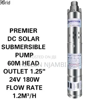 Premier 24v Dc Solar Submersible Pump 60m Head