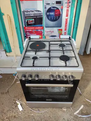 Simfer Standing Cooker 60x60cm 3gas + 1electric – Inox Grey