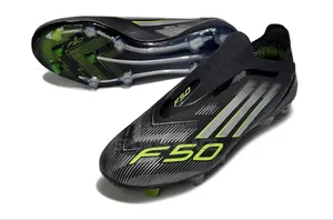 Adidas F50 Elite Laceless Fg - Black Football Boots.