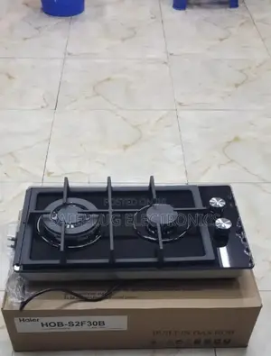 Haier Glass Inbuilt 2 Burner - Wok Gas Burner Hob Cooker
