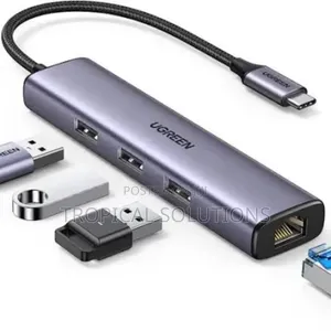 Ugreen Usb -C to Rj45 Gigabit Ethernet+ Usb-a 3.0 Adapter