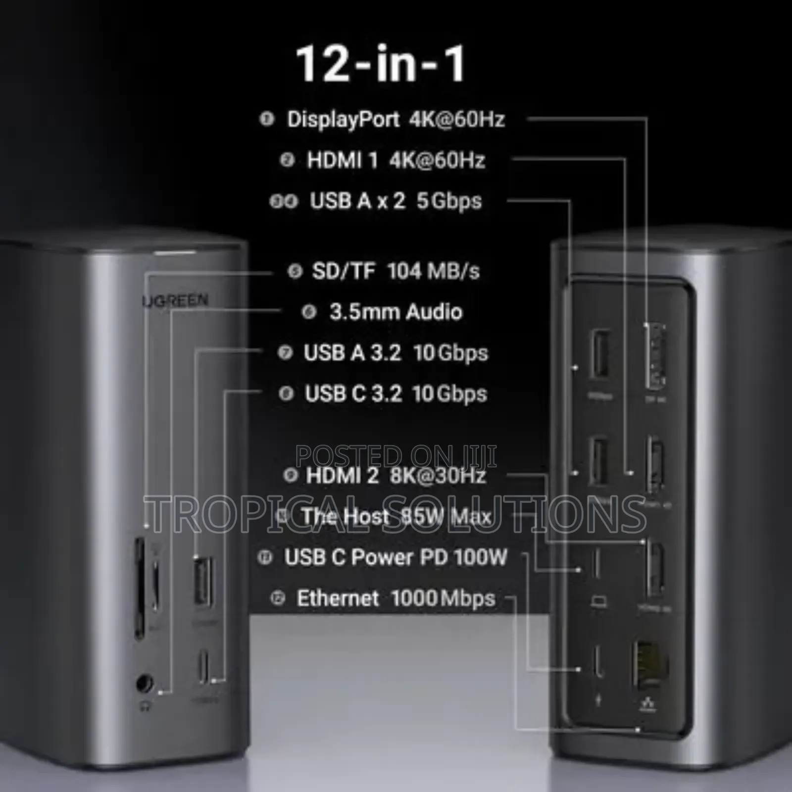 Ugreen 12 in 1 Usb -C Multifunction Docking Station Pro Cm555