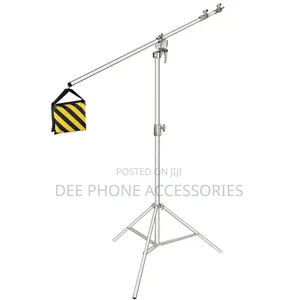 Metallic Light Stand With Boom Arm $ Sand Bag