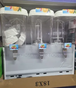 Commercial 3slot Juice Dispenser 18ltrs Per Slot With Cooler
