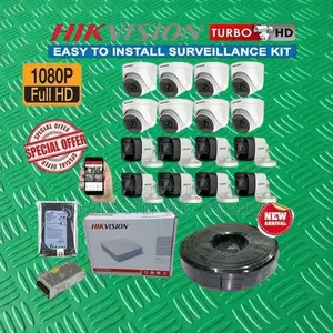 Hikvision 16 Cameras 1080p Full Hd CCTV Complete Kit With DVR Recorder
