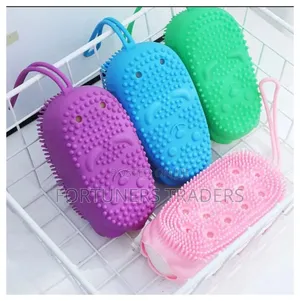 Silicone Body Scrubber Shower Exfoliating Scrub Sponge Bubble Brush