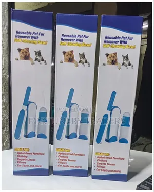 Fur Magic Pet Hair Remover Lint Brush With Self-Cleaning Base