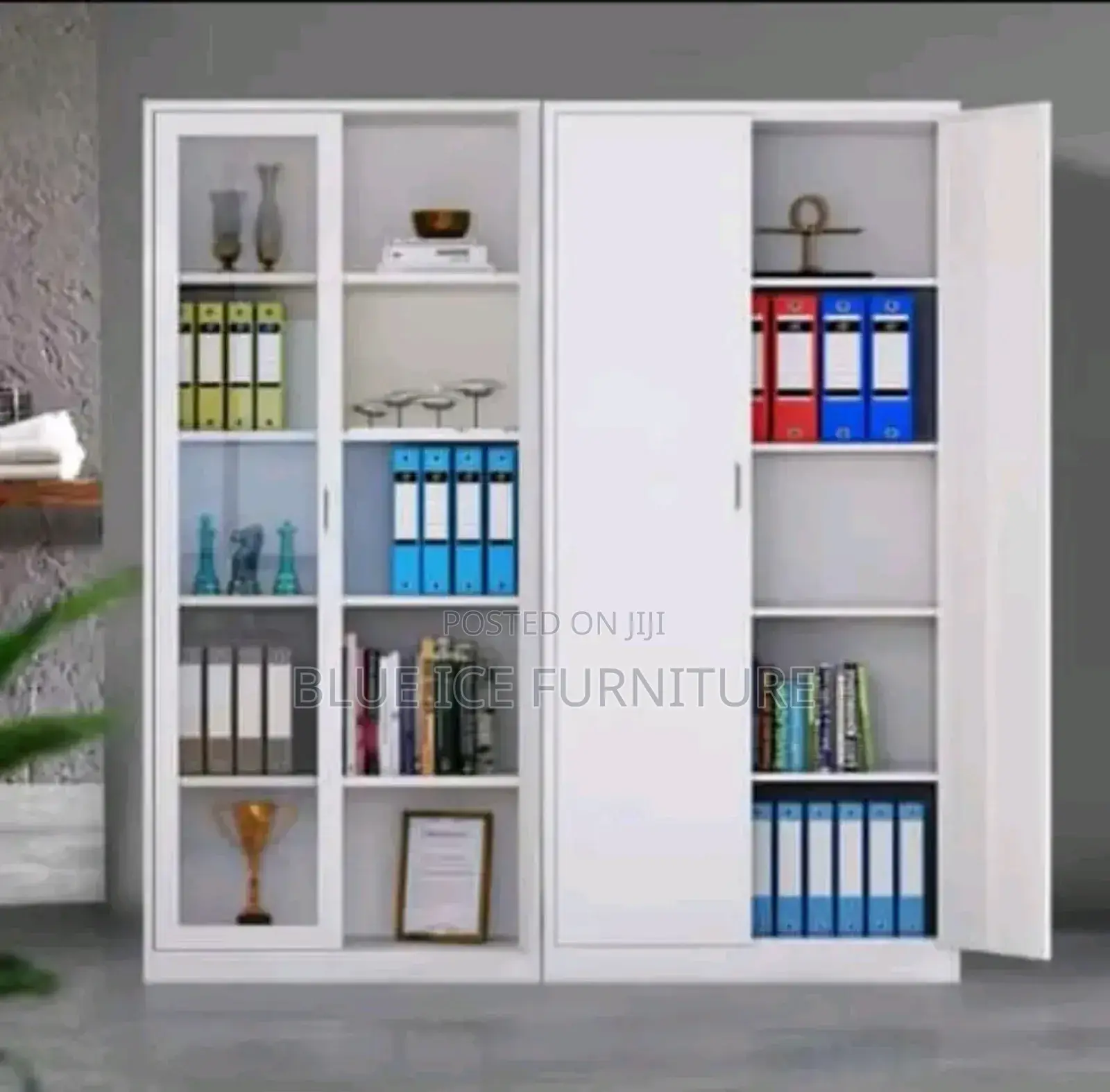 Elegant Full Glass Filing Cabinet