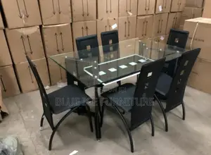 6 Seater Glass Dining Table