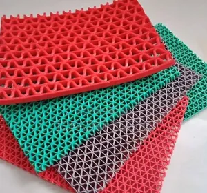 Non Slippery ,Red,Green and Grey Perforated PVC Antislip Mats