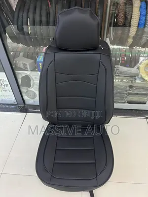 Black Leather 5 Seater Car Seats Covers