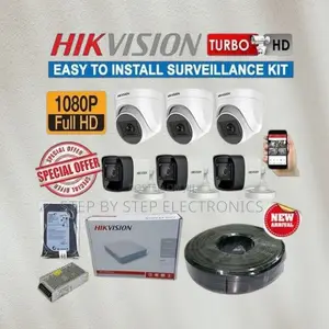 Easy to Install 6 Hikvision 1080p Hd 2mp CCTV Cameras Full Package