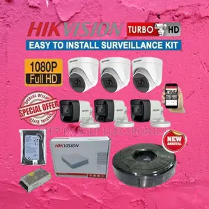 Hikvision 6 Cameras 1080p CCTV System – View Live on Your Mobile Phone