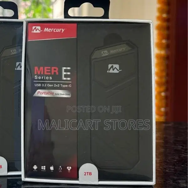 Mercury Portable SSD 2tb RGB - Usb3.2, Type C - With Type C Cable