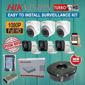 Mobile Monitoring 6 Hikvision 1080p Full Hd 2mp CCTV Cameras Full Kit