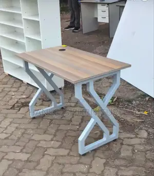 Royal Tik and White Frame Office Table
