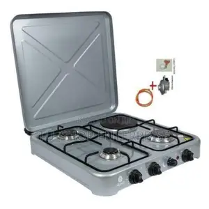 Nunix Table Top Cooker 3 Gas + 1 Electric Burner Stove