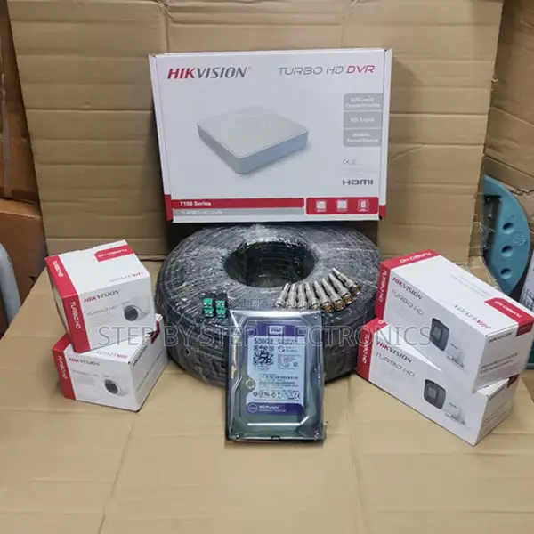 Complete Hikvision 4 Cameras 1080p 2mp CCTV Security System Kit