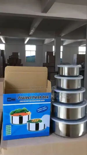 5pcs Modern Stainless Steel Fresh Box Containers