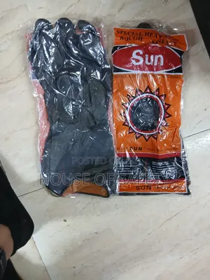 Black Industrial Rubber Gloves 14inch