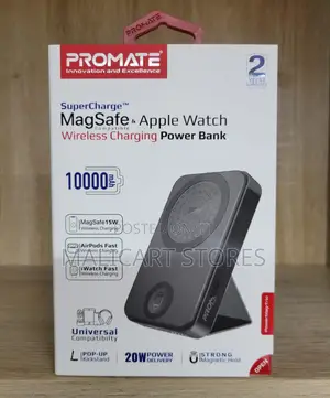 Promate Supercharge Magsafe Apple Watch Wireless Charging Power Bank