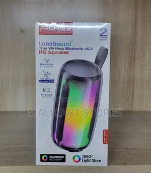 Promate Lumisound High Fidelity True Wireless Bluetooth Speakerlumibar