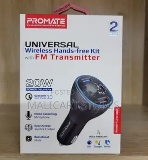 Promate Universal Wireless Hands-Free Kit With Fm Transmitter