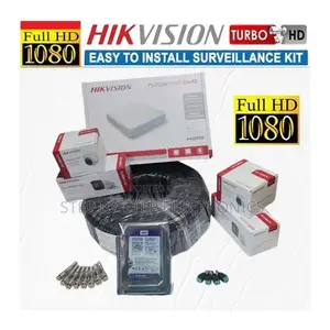 Hikvision CCTV Kit With 4 Bullet/Dome1080p Full Hd 2mp CCTV Cameras