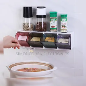 4 Slot Kitchen Wall Spice Organizer