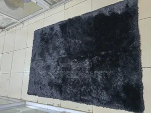 Black Fluffy Carpet- Bedside or Living Room