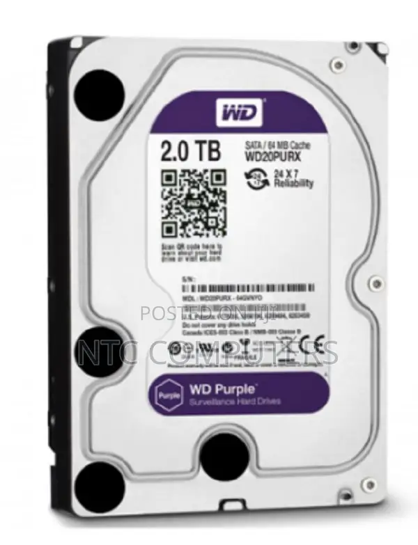 Western Digital 2tb Surveillance Harddisk (Purple Series)