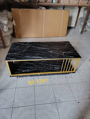 Executive Black Marble Coffee Table