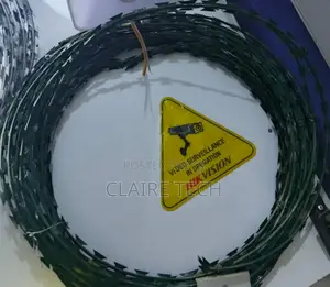 Green Galvanized Razor Wire 10meters