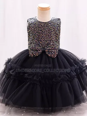 Puff Black Dress