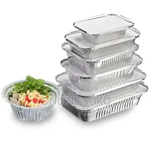 Disposable Take Away Food Aluminum Foil Containers Punnets – 10 Pack