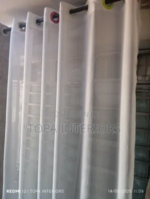 White Window Net Sheers for Living Room Windows