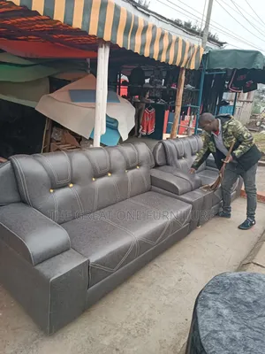 Generic Modern 5 Seater Sofa Set Gray Hr4e