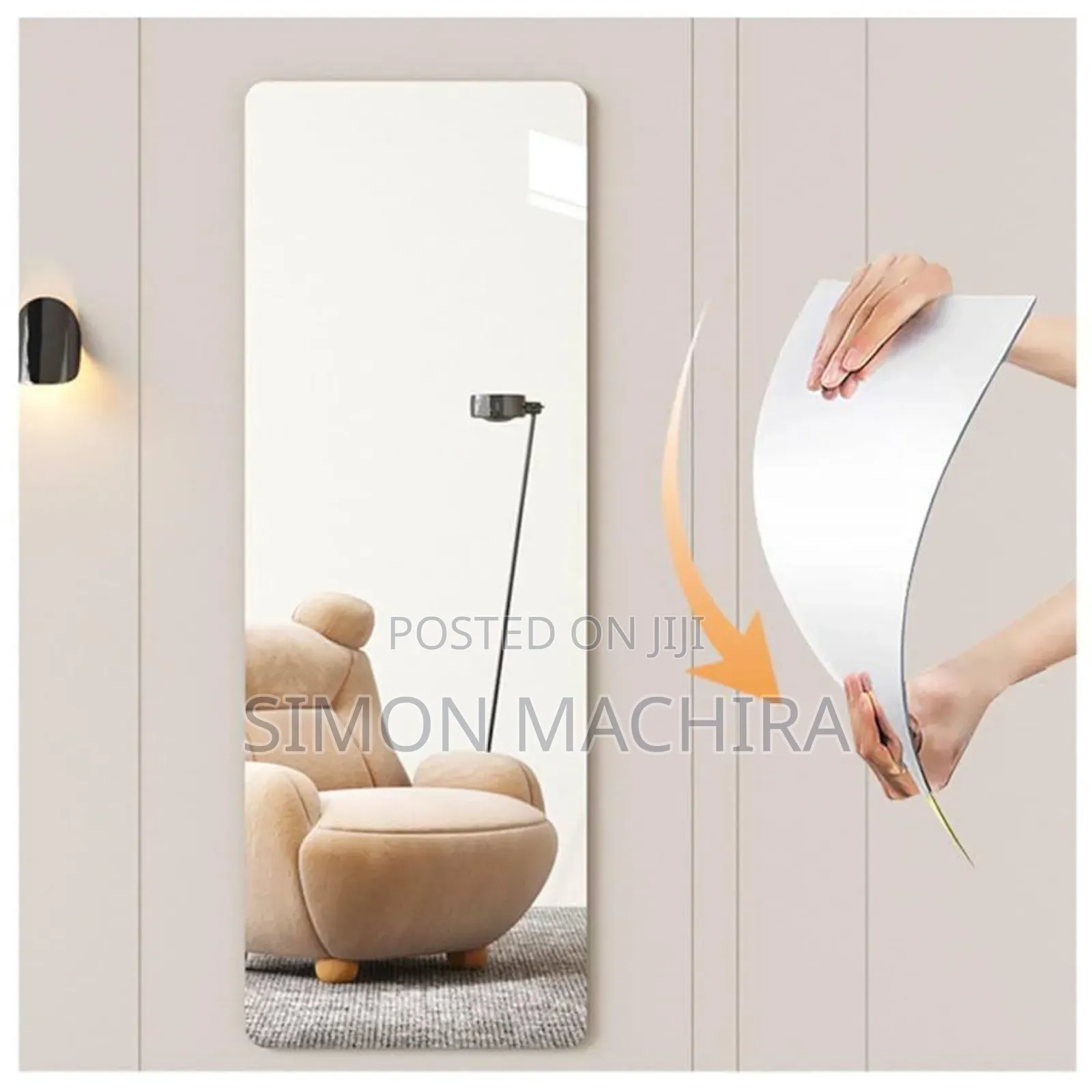 Self-Adhesive Unbreakable Wall Moun Mirror