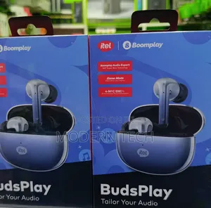 Itel Budsplay Buds Bass 4 Mic, Enc 45ms Ultra Low Latency Earbuds