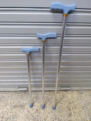 Adjustable Walking Sticks In Silver And Black