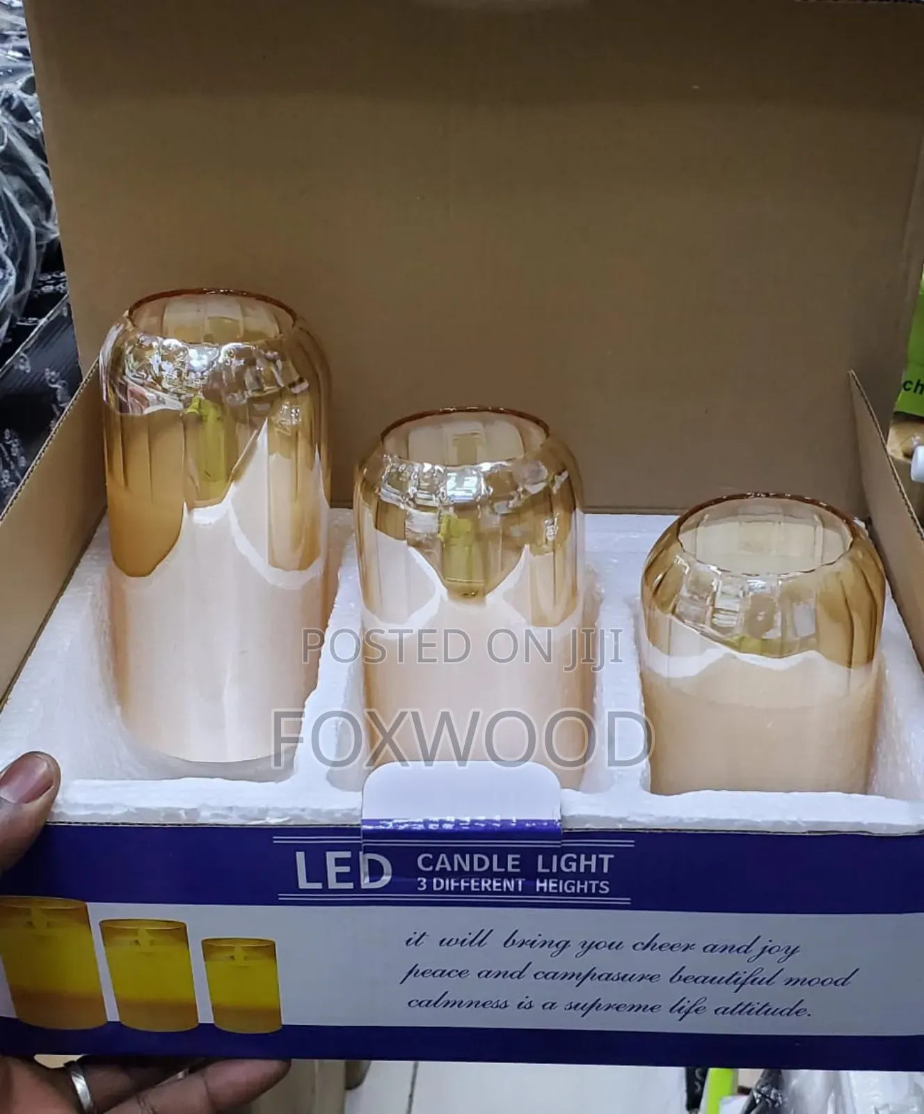 3 in 1 Advanced Glass Led Decor Lighting Candle