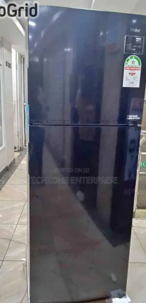 Haier 333l Double Door No-Frost Fridge Refrigerator Led Lights 