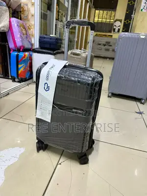 Black Small Size Rubber Suitcase 
Height 48cm