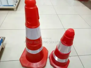 Premium Rubber Base Traffic Cones – Anti-skid & Weather Resistant