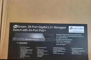 Tp-Link Omada Jetstream 28-Port Gigabit L2+Managed Switch Tl-Sg3428mp