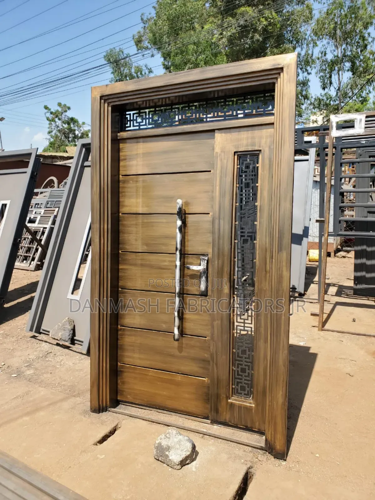 Stylish Modern Steel Door With Frame