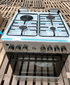 Elegance Enox Silver 60*60 BJS 3g+1e Standing Cooker Auto Ignition 