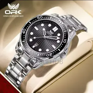 Opk Gents Watch Opk Silver Black Men Watch