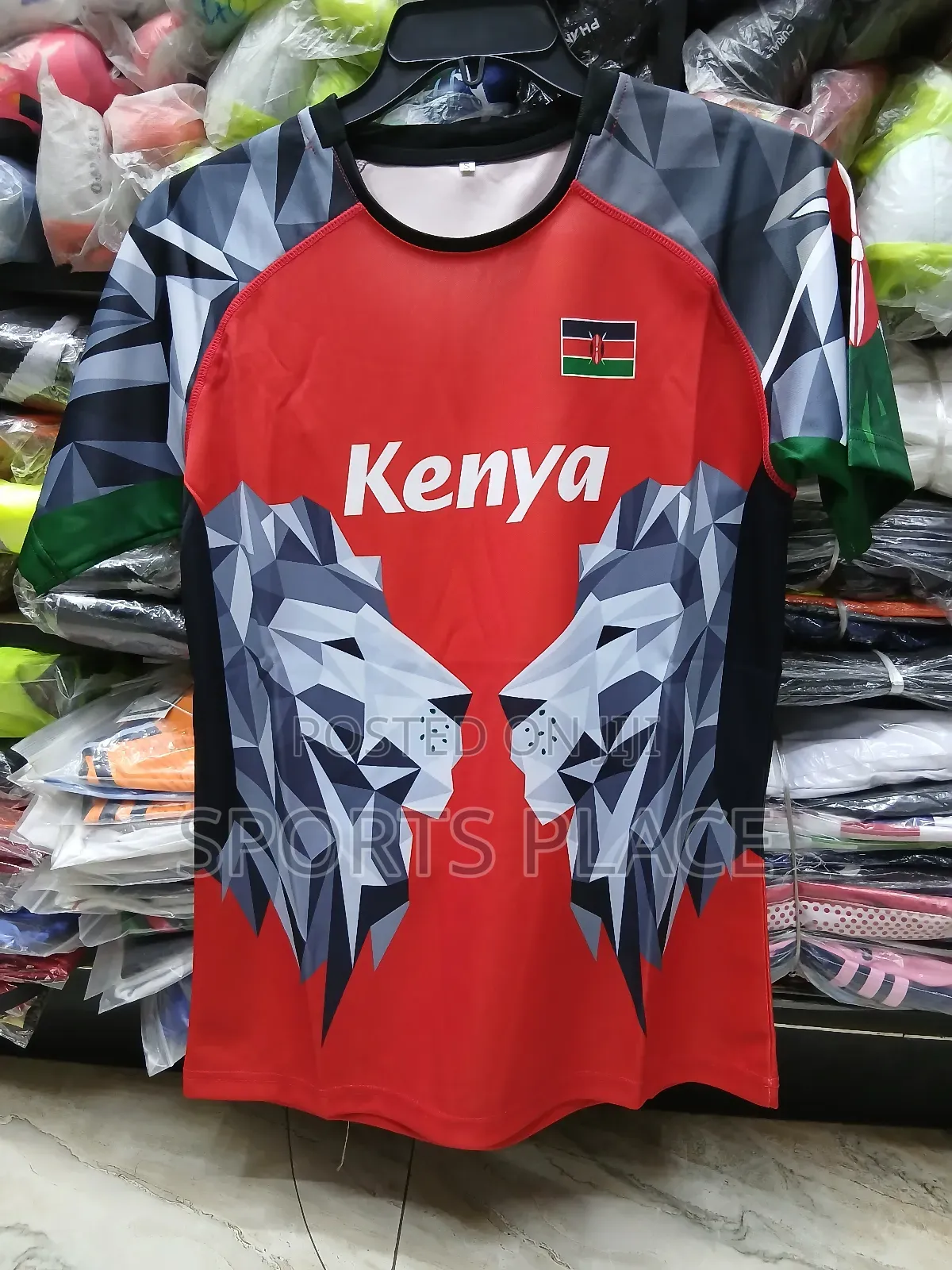 Red Kenya Rugby Team Jersey - Shujaaz